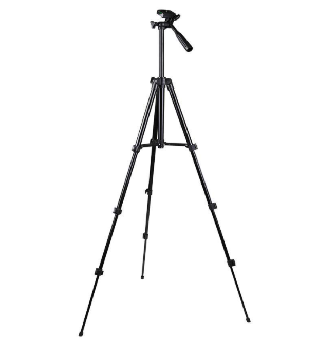 Tripod Portable Camera phone Foldable with Mobile Clip Holder Bracket, Fully Flexible Mount Tripod, Stand with 3D Head & Quick Release Plate