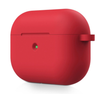 Case for AirPods 3 silicone cover with Keychain, Protective red