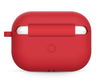 Case for AirPods 3 silicone cover with Keychain, Protective red