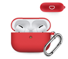 Case for AirPods 3 silicone cover with Keychain, Protective red