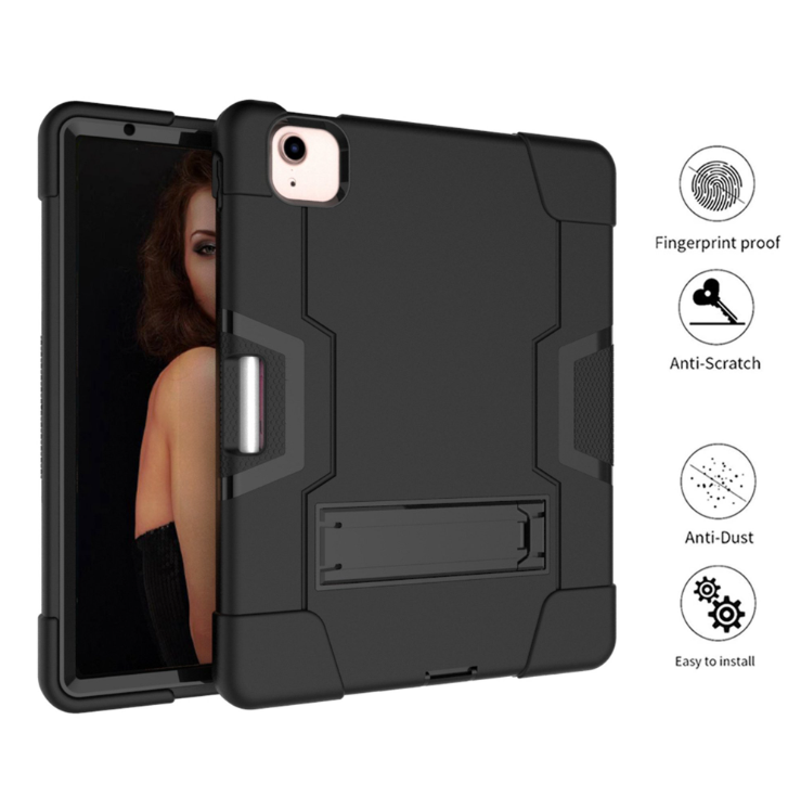 Case for iPad Air 4-2020/21/22 10.9 inch iPad Pro 2018/20/21/22 11 inch Hard Case Survivor shockproof anti drop armor anti-shock with stand Black