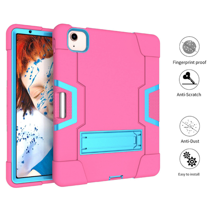 Case for iPad Air 4-2020/21/22 10.9 inch iPad Pro 2018/20/21/22 11 inch Hard Case Survivor shockproof anti drop armor anti-shock with stand Pink
