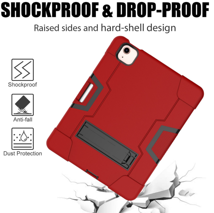 Case for iPad Air 4-2020/21/22 10.9 inch iPad Pro 2018/20/21/22 11 inch Hard Case Survivor shockproof anti drop armor anti-shock with stand red