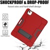 Case for iPad Air 4-2020/21/22 10.9 inch iPad Pro 2018/20/21/22 11 inch Hard Case Survivor shockproof anti drop armor anti-shock with stand red