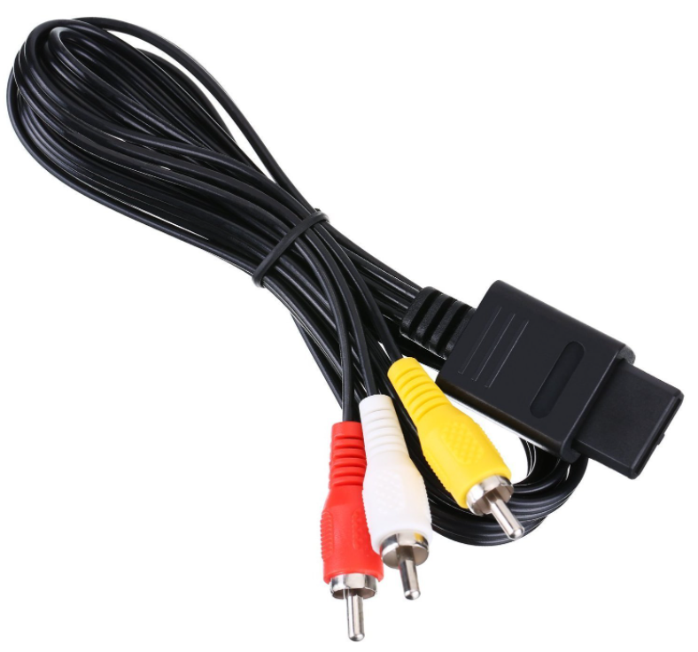 Composite RCA AV Nintendo SNES N64 GameCube compatible TV display cable lead