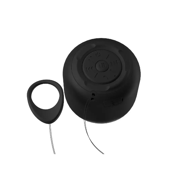 Devia mini bluetooth wireless speaker. Waterproof with lanyard for phones, PC, laptops, iPads and tablets. 5W. 8 hours playtime. Black