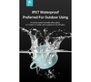 Devia mini bluetooth wireless speaker. Waterproof with lanyard for phones, PC, laptops, iPads and tablets. 5W. 8 hours playtime. Black