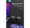 Devia mini bluetooth wireless speaker. Waterproof with lanyard for phones, PC, laptops, iPads and tablets. 5W. 8 hours playtime. Black