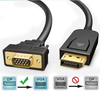 DisplayPort DP male to VGA male cable 1.5m black