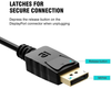 DisplayPort DP male to VGA male cable 1.5m black