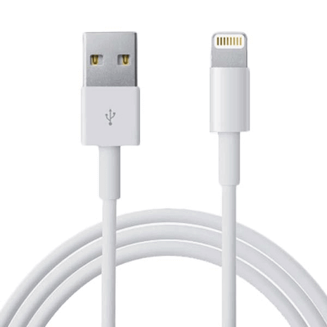 iPhone charger, Lightning: Cable 1m + Adapter 1xUSB, up to 5W