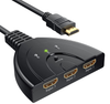 4K HDMI Switch, Gold Plated 3 Port HDMI Switcher Splitter, 3 in 1 out, 4K @30HZ
