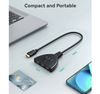 4K HDMI Switch, Gold Plated 3 Port HDMI Switcher Splitter, 3 in 1 out, 4K @30HZ