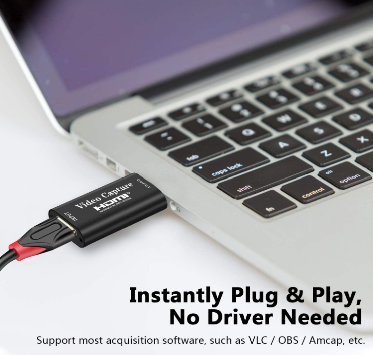 HDMI to USB 2 Video Capture Card, 1080P HDMI Capture Card for Live Streaming, Broadcasting, Game Recording, Video Conference