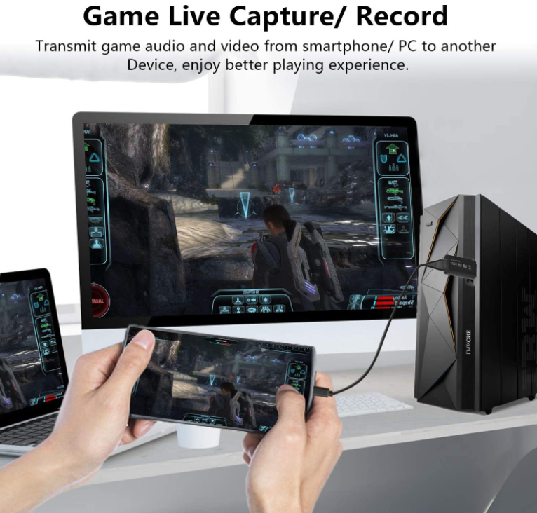 HDMI to USB 2 Video Capture Card, 1080P HDMI Capture Card for Live Streaming, Broadcasting, Game Recording, Video Conference