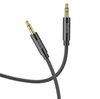 Hoco AUX to AUX Audio 2m cable phone to car 3.5mm jack Nylon Braid AUX Audio Cable Black