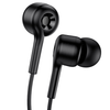 Hoco M82 Earphones headset AUX 3.5mm for iPhone and Android black with call answer buttons and microphone