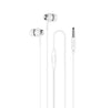 Hoco M70 Earphones headset AUX 3.5mm for iPhone and Android white with Mic and call answer button carbon fiber