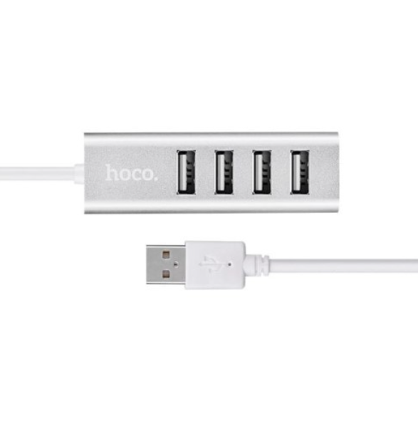 Hoco USB A To 4 Port USB 2.0 Hub Black compatibility PC or MAC, PlayStation 4