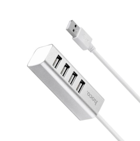 Hoco USB A To 4 Port USB 2.0 Hub Black compatibility PC or MAC, PlayStation 4