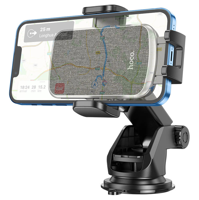 Hoco car phone holder suction cup dashboard window mount with 5.5 to 9.5cm wide clamp CA95