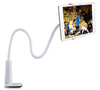 Hoco Lazy Clip Phone/Tablet Holder Gooseneck for phone 4.5 to 9 inch wide clamp for bed or desk white HD10