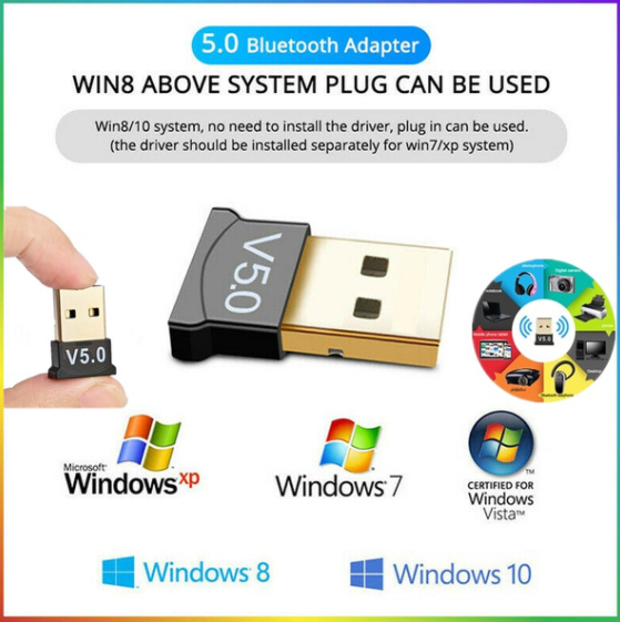 Bluetooth Dongle CSR V5.0 Universal USB Dongle Adapter Bluetooth adapter for pc or laptop
