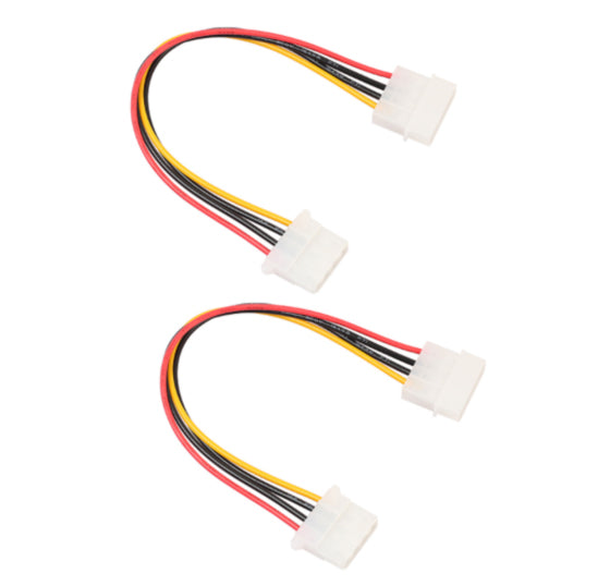 Pack of 2, 4Pin IDE MOLEX Male to Female PC Power Supply Extension Cable