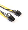 Pack of 2 CPU 8Pin to Graphics Video Card Double PCI-E 8Pin (6Pin+2Pin) Power Supply Cable