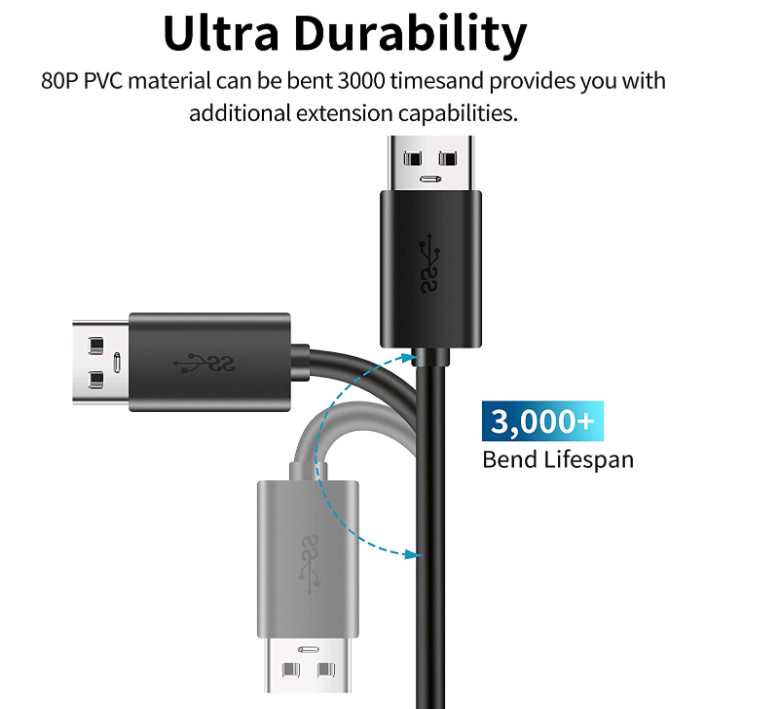 Printer cable USB 3.0 A Male to B Male Cable 2m black printer scanner
