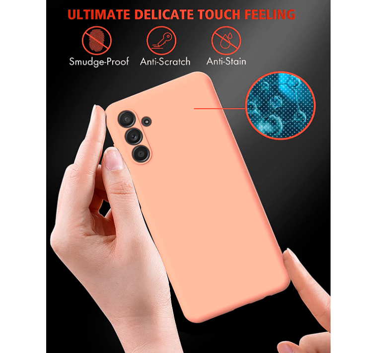 Samsung A04s phone case Soft Flexible Rubber Protective Cover pink liquid silicone