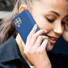 Samsung A12 phone case Soft Flexible Rubber Protective Cover liquid silicone - blue