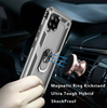 Samsung A12 phone case silver ring armor anti drop shockproof rugged protective