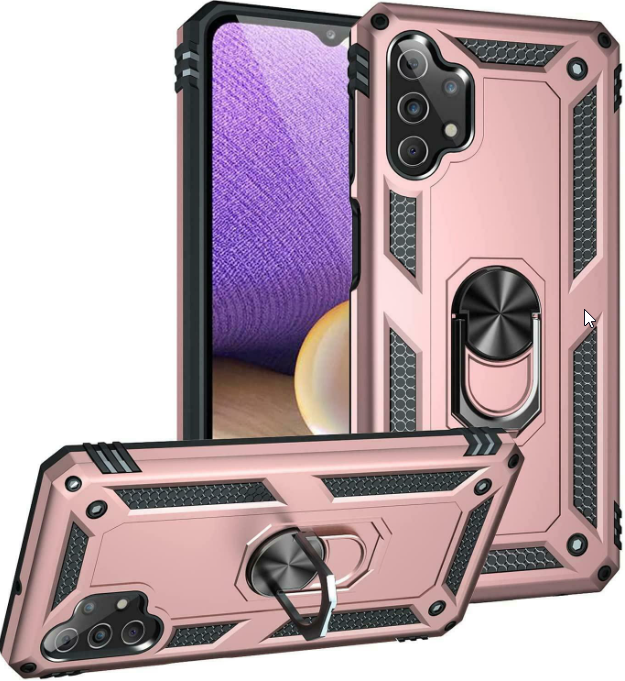 Samsung A13 4G 5G / A04s 5G phone case rose gold ring armor anti drop shockproof rugged protective