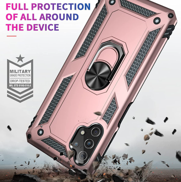 Samsung A13 4G 5G / A04s 5G phone case rose gold ring armor anti drop shockproof rugged protective