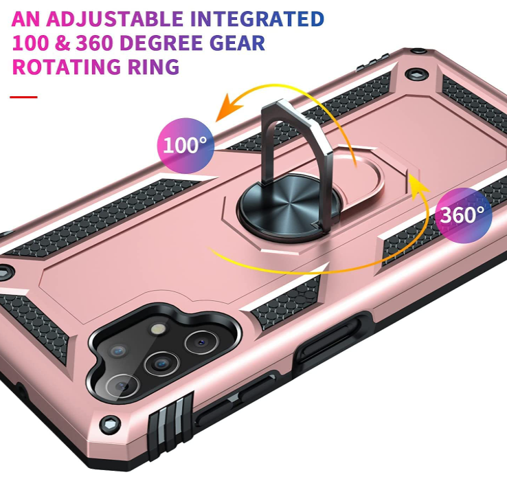 Samsung A13 4G 5G / A04s 5G phone case rose gold ring armor anti drop shockproof rugged protective