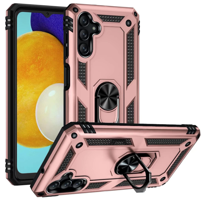 Samsung A14 4G 5G phone case Rose gold ring armor anti drop shockproof rugged protective