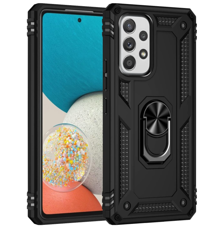 Samsung A23 4G 5G phone case black ring armor anti drop shockproof rugged protective