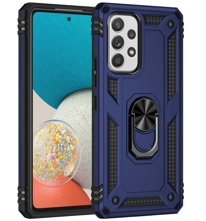 Samsung A23 4G 5G phone case blue ring armor anti drop shockproof rugged protective