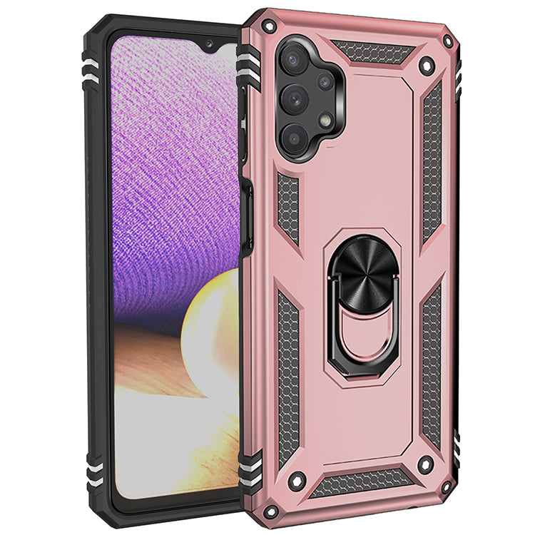 Samsung A32 5G phone case rose gold ring armor anti drop shockproof rugged protective