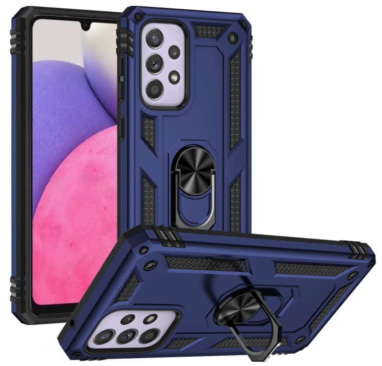 Samsung A33 5G phone case Blue ring armor anti drop shockproof rugged protective