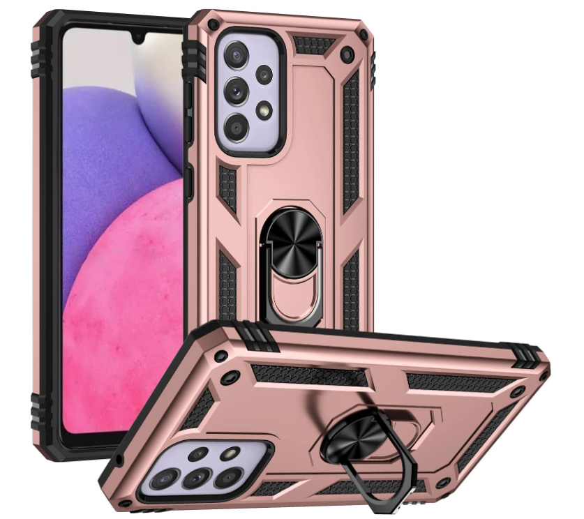 Samsung A33 5G phone case rose gold ring armor anti drop shockproof rugged protective