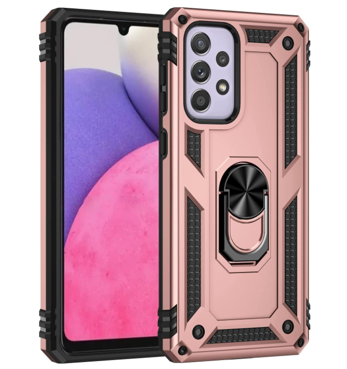 Samsung A33 5G phone case rose gold ring armor anti drop shockproof rugged protective