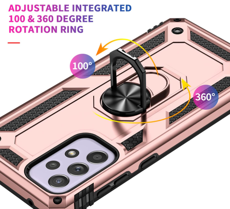 Samsung A33 5G phone case rose gold ring armor anti drop shockproof rugged protective
