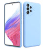 Samsung A53 5G phone case Soft Flexible Rubber Protective Cover light blue liquid silicone