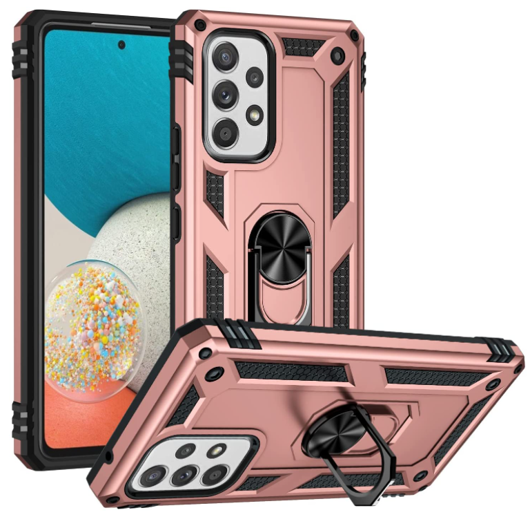 Samsung A53 5G phone case rose gold ring armor anti drop shockproof rugged protective