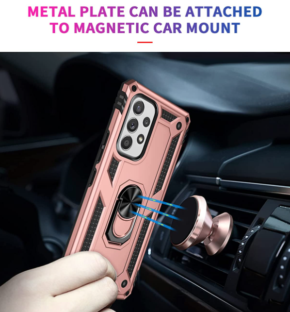 Samsung A53 5G phone case rose gold ring armor anti drop shockproof rugged protective
