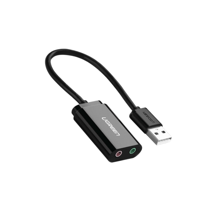 UGREEN USB External Sound Card, External Sound Card with Jack 3.5mm Headphone and Microphone Jack for Laptop PC