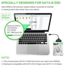 USB A To SATA Adapter. Hard Drive Cable for 2.5 inch SATA and 3 inch HDD SSD. 7/15 Pin