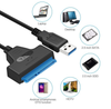USB A To SATA Adapter. Hard Drive Cable for 2.5 inch SATA and 3 inch HDD SSD. 7/15 Pin